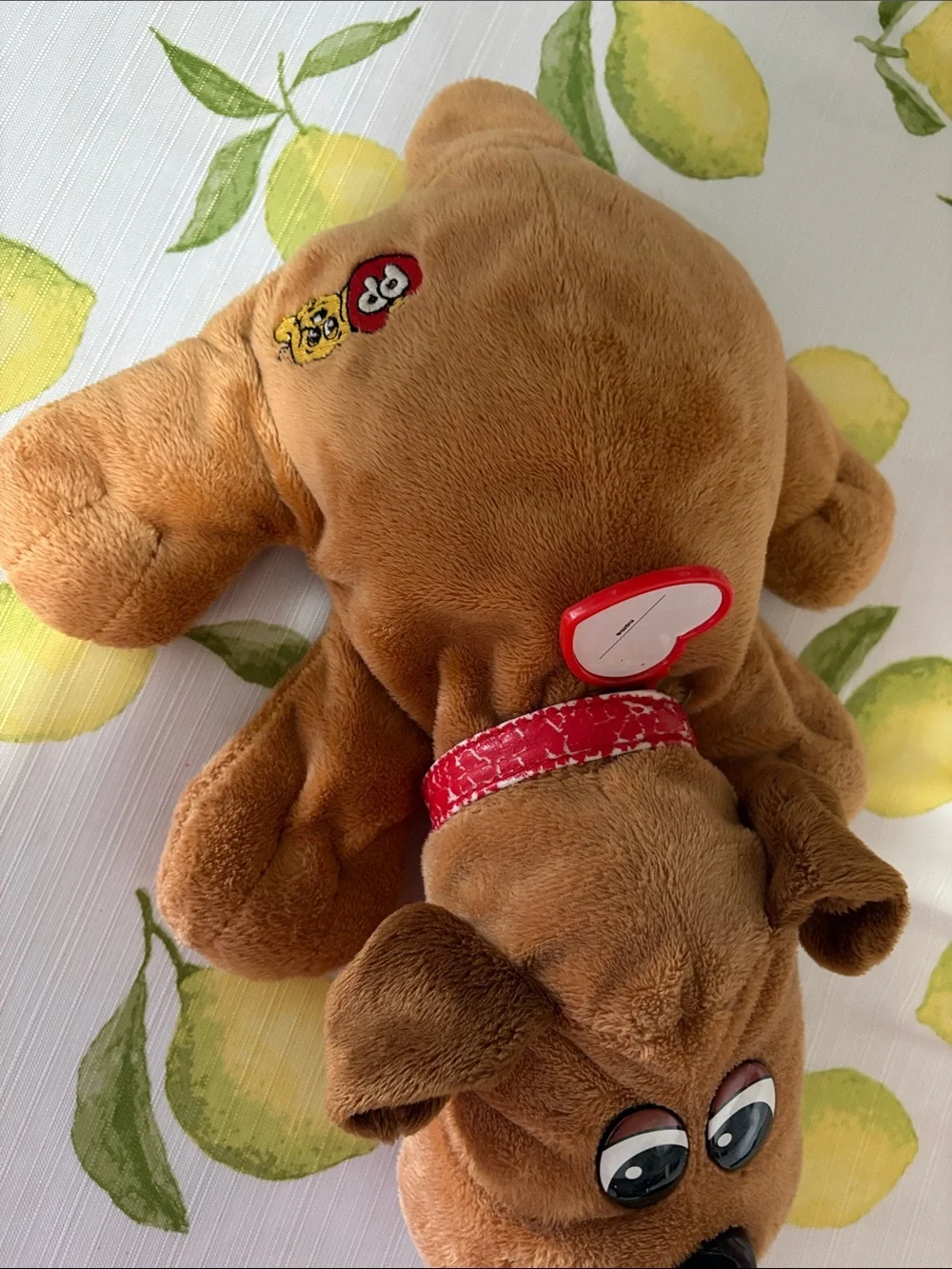 Pound Puppy Plush Brown Dog Toy with Red Collar - Beanie/Tag Plush Puppy